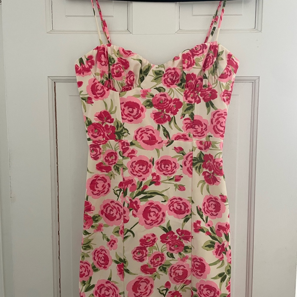 Zara White and Pink Sundress with Spaghetti Straps for Wedding Guest